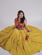 Applique kangraa choli