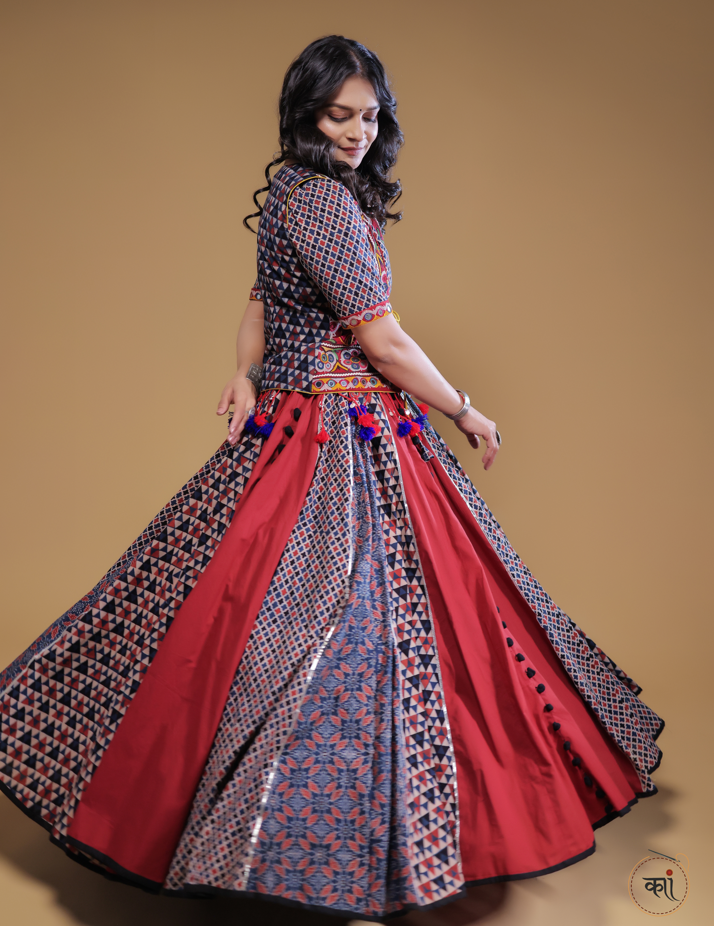 Ajrakhi chaniya choli