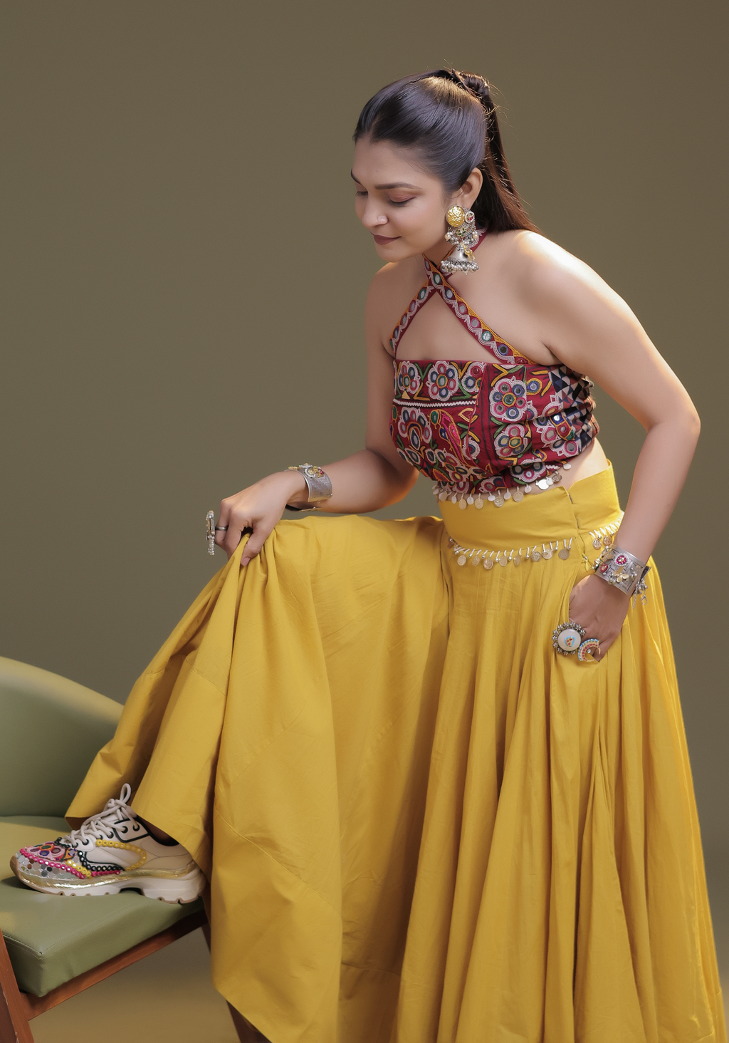 Spaghetti chaniya choli