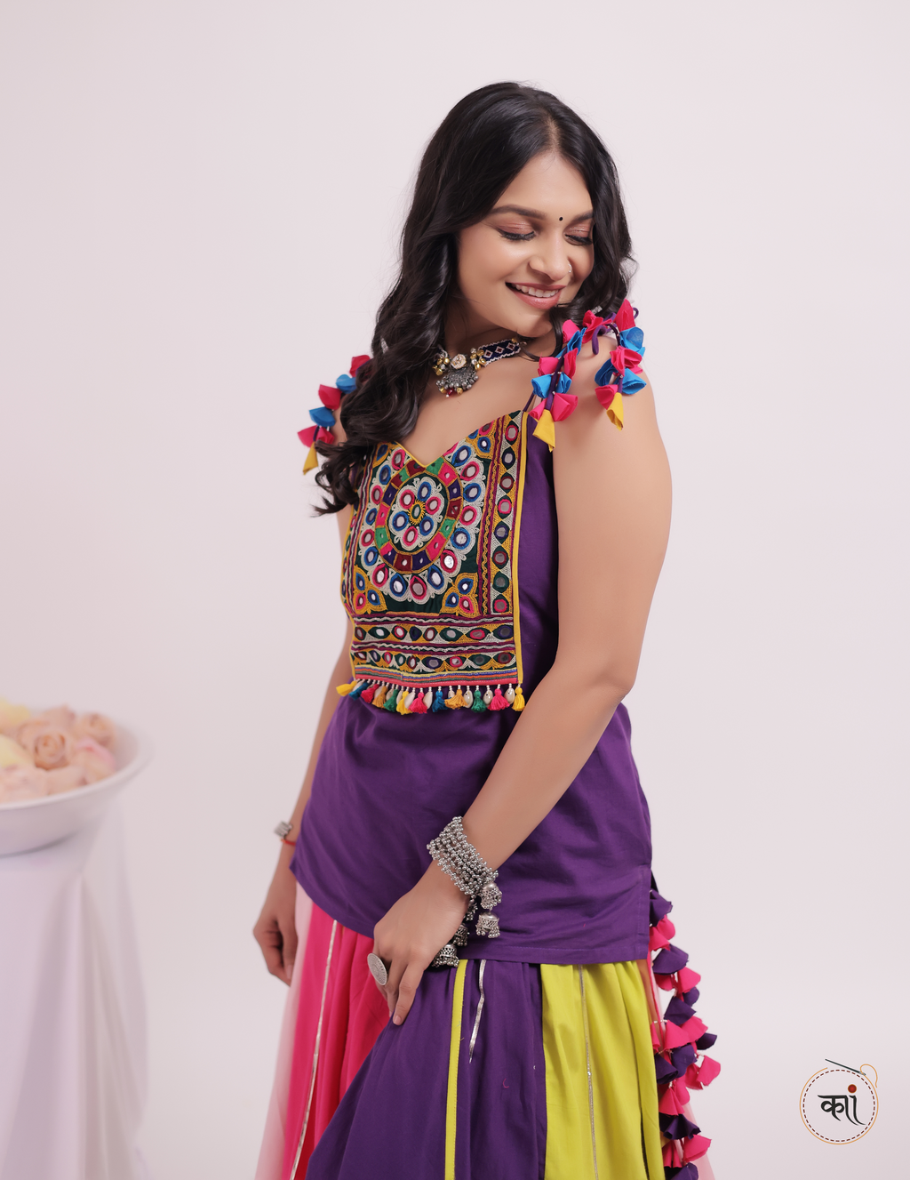 Multi colour ghaghra choli