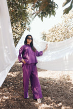 Bell shirt with loose pants