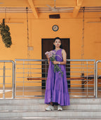 Layerd maxi dress with handwork