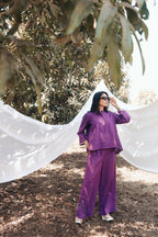 Bell shirt with loose pants