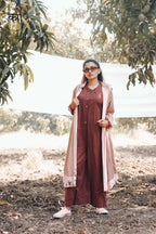 Pixel shirt jacket with jumpsuit