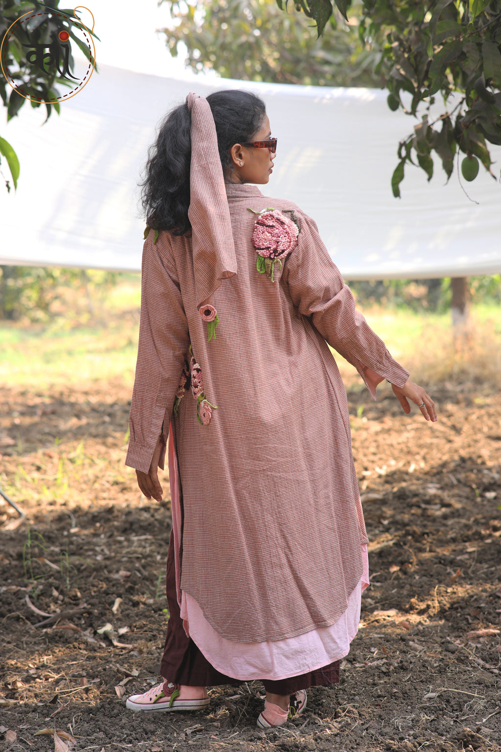 Pixel shirt jacket with jumpsuit