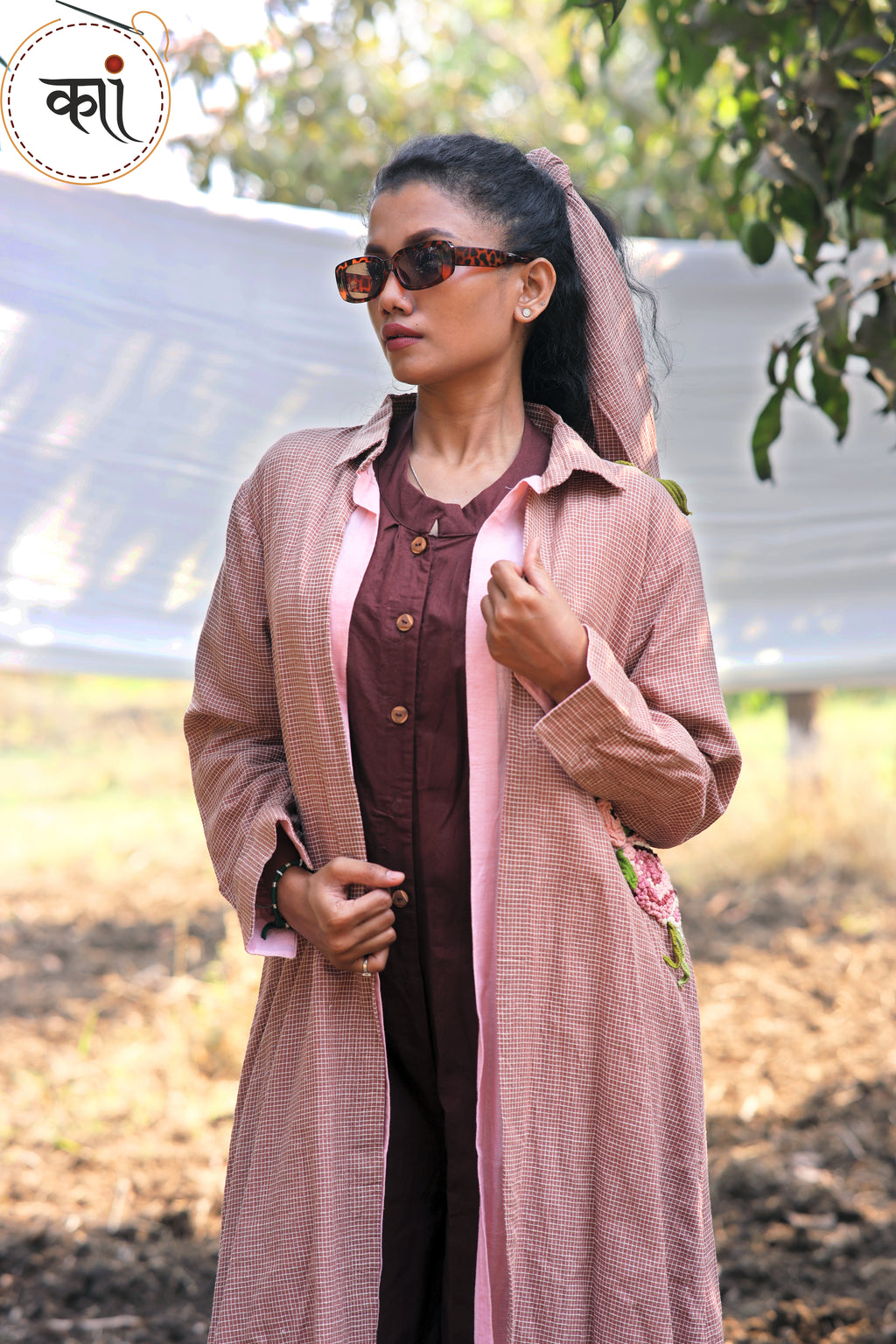 Pixel shirt jacket with jumpsuit